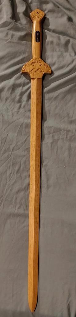 Houten Tai Chi Jian met mooie carving, Sport en Fitness, Vechtsporten en Zelfverdediging, Overige, Maat XL, Ophalen of Verzenden