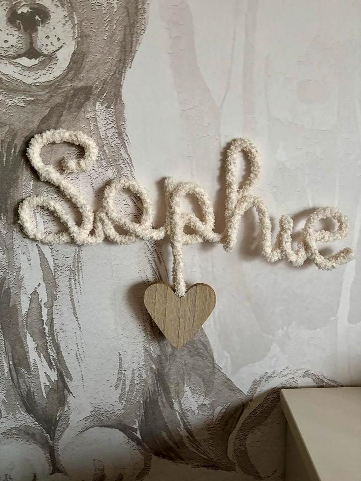 Handgemaakte Teddy Namen Wanddecoratie, Kinderen en Baby's, Kinderkamer | Inrichting en Decoratie, Nieuw, Wanddecoratie, Ophalen of Verzenden