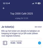 Top2000 cafe ticket 26 dec 15:05 GEZOCHT, Eén persoon