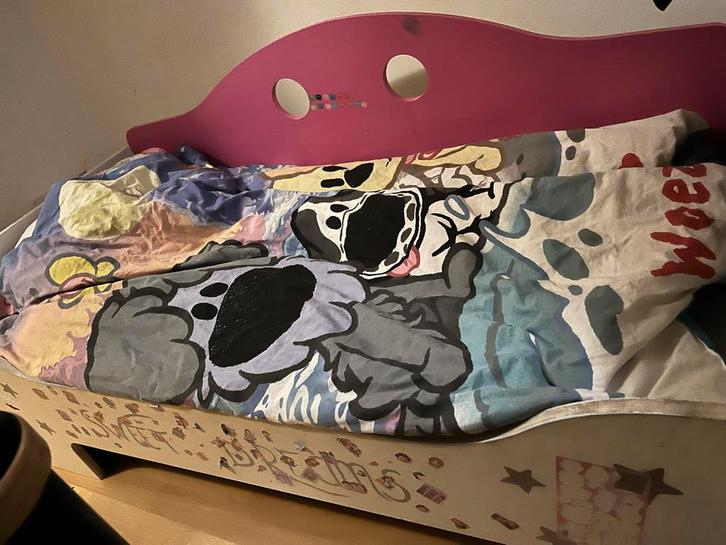 Kinderbed / Peuterbed 140x70, Kinderen en Baby's, Kinderkamer | Bedden, Gebruikt, 140 tot 160 cm, 70 tot 85 cm, Lattenbodem, Ophalen