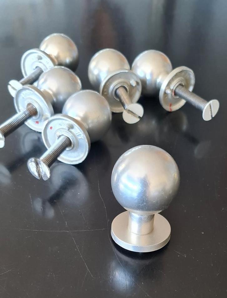 Kastdeur knopen Aluminium '60, Doe-het-zelf en Verbouw, Hang- en Sluitwerk, Gebruikt, Overige materialen, Ophalen