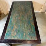 Unieke Eettafel - 200 x 100 - gerecycled teak - TTM Wonen, Huis en Inrichting, Tafels | Eettafels, 100 tot 150 cm, Www.ttmwonen.nl