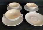 Drie Fris symfonie soepkommen plus extra schotel kleur grijs, Huis en Inrichting, Ophalen of Verzenden, Porselein, Overige stijlen
