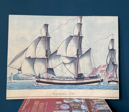 Oude prent van historisch zeilschip Finmarcken -Sail2025, Verzamelen, Foto's en Prenten, Gebruikt, Voor 1940, Verzenden