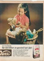 Retro reclame 1966 Venz hagelslag meisje twee Sasha poppen, Verzenden, Overige typen