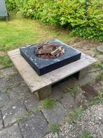 Vuurtafel met afneembare houten rand (tafel), Tuin en Terras, Ophalen, Gebruikt