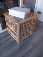 Bijzettafel, Huis en Inrichting, Tafels | Bijzettafels, Minder dan 55 cm, Gebruikt, Vierkant, Ophalen