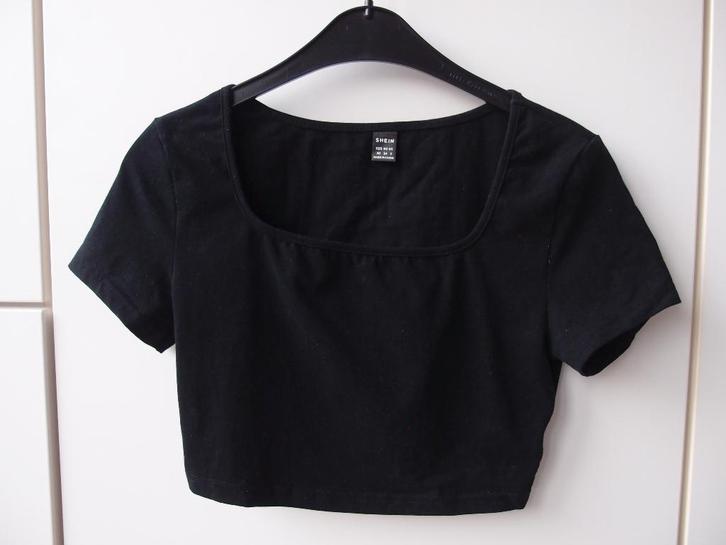 Mooie Shein meisjes dames crop top hemdje shirt maat XS, Kleding | Dames, Tops, Zo goed als nieuw, Maat 34 (XS) of kleiner, Zwart