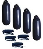 voordeel set 4 fenders 12 x 45 cm met lijn diep donkerblauw, Watersport en Boten, Info@bateaubootservice.nl, Overige typen, Nieuw