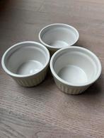 3 soufflé schaaltjes / pastei bakjes van Ernesto, Keramiek, Ophalen of Verzenden, Overige stijlen, Schaal of Schalen
