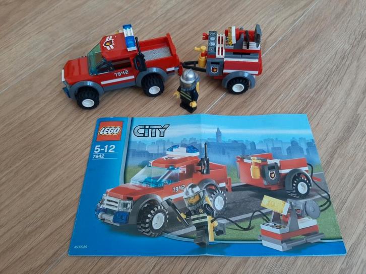 LEGO City Brandweer pick-up truck 7942, Kinderen en Baby's, Speelgoed | Duplo en Lego, Zo goed als nieuw, Lego, Complete set, Ophalen of Verzenden