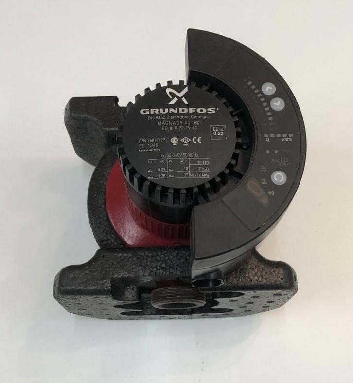 energiezuinige energie label A Grundfos MAGNA 25-40-180 pomp, Doe-het-zelf en Verbouw, Geisers en Boilers, Zo goed als nieuw, Onderdeel