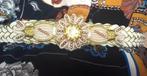Marokkaanse riem - nieuwstaat - mt 46 - Wit/goud, 3 tot 5 cm, Wit, 90 tot 100 cm, Tailleriem