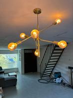 hanglamp messing 6 lampen, Huis en Inrichting, Lampen | Hanglampen, 50 tot 75 cm, Zo goed als nieuw, Metaal, Modern messing