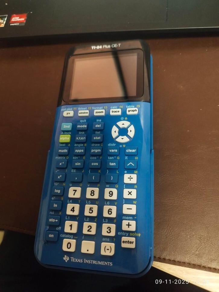 Texas Instruments TI-84 Plus CE-T – Blauwe editie, Diversen, Rekenmachines, Zo goed als nieuw, Grafische rekenmachine, Ophalen of Verzenden