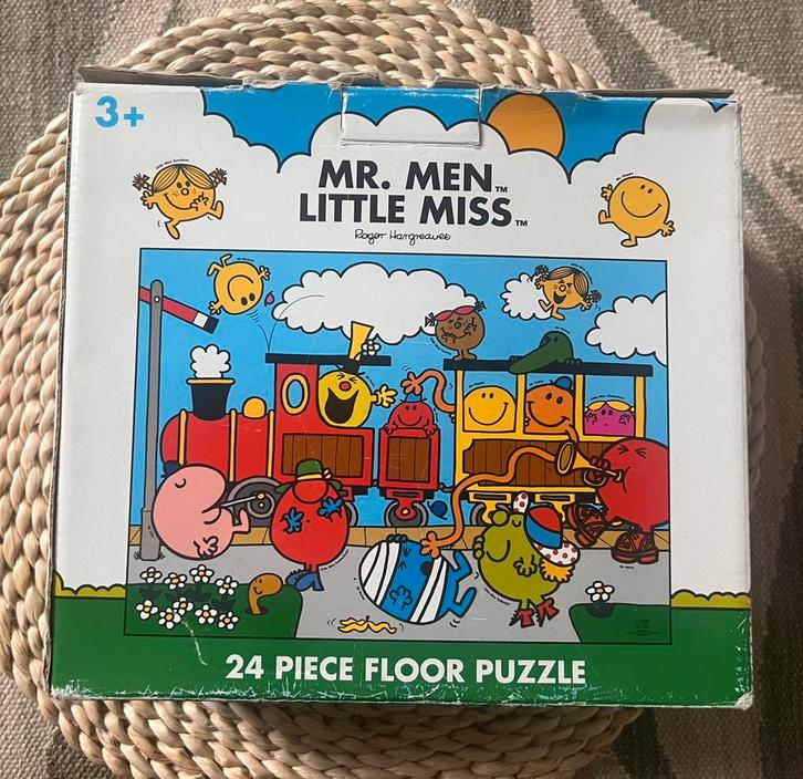 Vintage grote vloer puzzel. Little Miss & Mr Men, Kinderen en Baby's, Speelgoed | Kinderpuzzels, Gebruikt, 2 tot 4 jaar, 10 tot 50 stukjes