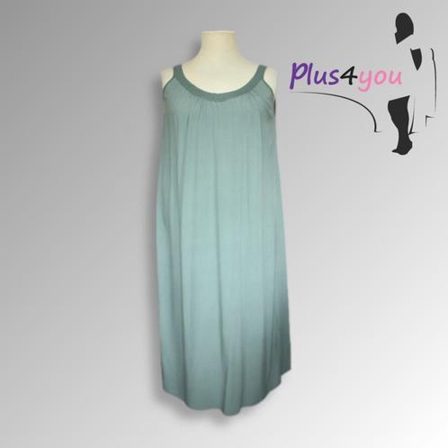 30454 Nieuw Groene jurk Made in Italy mt 44/46/48  J08, Kleding | Dames, Grote Maten, Nieuw, Jurk, Groen, Ophalen of Verzenden