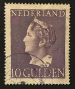 Nederland 1946 Koningin Wilhelmina 10 gulden no. 349, Postzegels en Munten, Postzegels | Nederland, Na 1940, Verzenden, Gestempeld