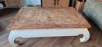 Gratis opiumtafel salontafel, Huis en Inrichting, Tafels | Salontafels, Ophalen, Gebruikt, 100 tot 150 cm, Eikenhout