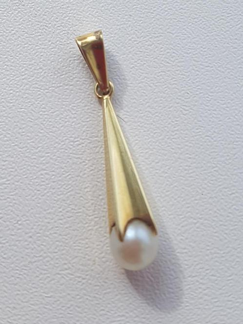 Mooie antiek gouden hanger met parel 14 karaats, Sieraden, Tassen en Uiterlijk, Antieke sieraden, Hanger, Goud, Verzenden