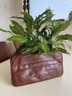 Vintage Soepel Rundleer / Stijlvolle SchouderTas Cognac, Ophalen of Verzenden, Zo goed als nieuw, Bruin, Handtas