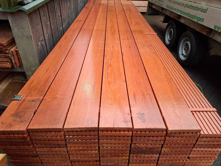 Hardhouten vlonderplanken, Tuin en Terras, Terrasdelen en Vlonders, Nieuw, Hout, Ophalen