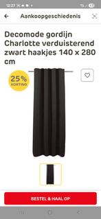 Decomode Charlotte Overgordijn zwart 8x, Ophalen, Gebruikt, 100 tot 150 cm, 200 cm of meer