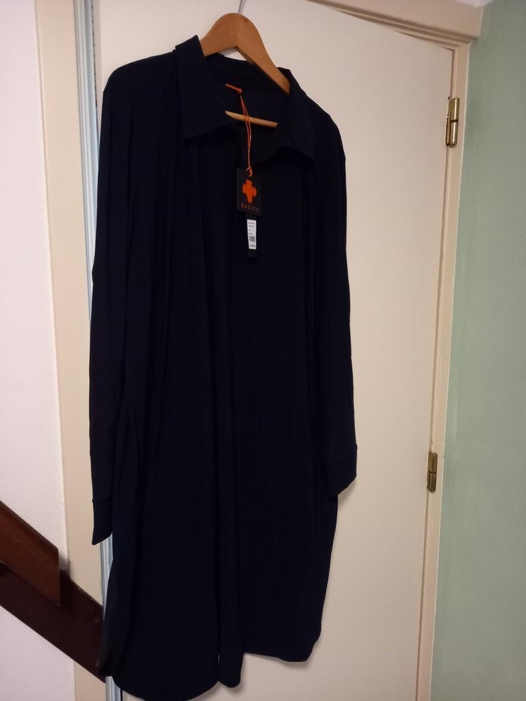 Plus basics  maat 56.shirt dress navy.travstof., Kleding | Dames, Grote Maten, Ophalen of Verzenden, Zo goed als nieuw, Blauw