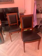 4 stoelen, Huis en Inrichting, Stoelen, Ophalen, Zo goed als nieuw, Blauw, Hout
