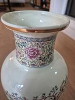 Grote Oude Beschilderde Vaas - 36cm, Antiek en Kunst, Ophalen of Verzenden