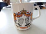 Beker Alexander & Maxima met kroontje, Ophalen of Verzenden, Nieuw, Nederland, Servies