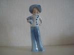 Beeld dame met hoed en vaas., Verzenden, Nieuw, Mens