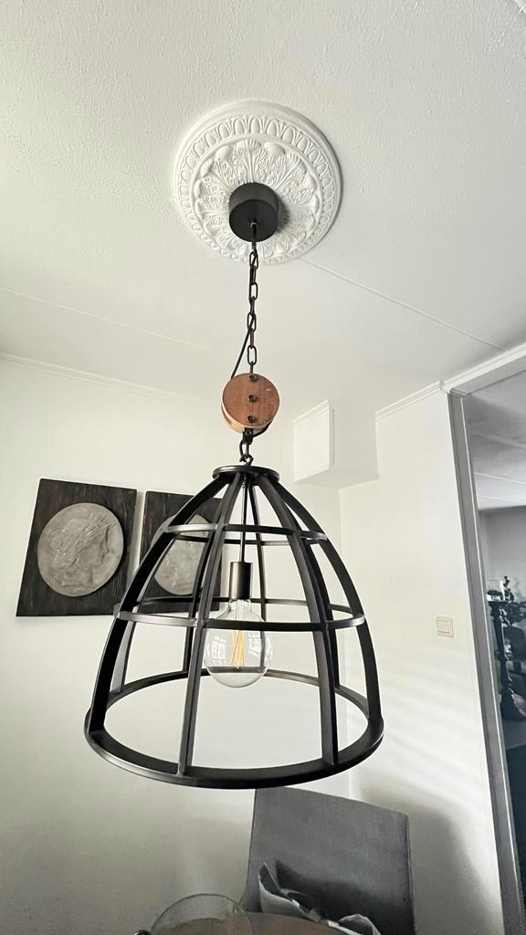 Hanglampen Industriële look, Huis en Inrichting, Lampen | Hanglampen, Zo goed als nieuw, Minder dan 50 cm, Ophalen of Verzenden