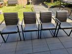 4 industriële eettafel stoelen, Ophalen, Gebruikt