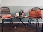 Rotan eetkamer stoelen, Huis en Inrichting, Stoelen, Ophalen, Twee, Bruin, Riet of Rotan