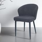 Magazijn Leegverkoop Eetstoelen Boucle stof metaal zwart 49