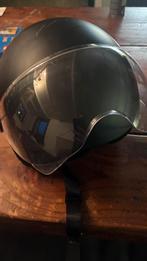 Nieuwe open scooterhelm met vizier mat zwart, Fietsen en Brommers, Brommerhelmen, Ophalen of Verzenden, Zo goed als nieuw