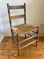 N.V. Jac. Levee art deco houten stoeltje biezen zitting '30, Antiek en Kunst, Ophalen of Verzenden