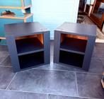 Set van 2 stoere massief beukenhouten tafeltjes nachtkastjes, Ophalen