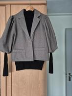 Jasje met pofmouwen en steentjes - S/M, Ophalen of Verzenden, Zo goed als nieuw, Jasje, Maat 36 (S)