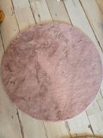 Super zacht rond vloerkleed roze (vgm 100x100cm), Ophalen, Zo goed als nieuw, Rond