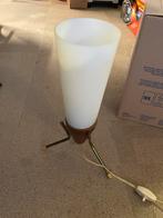 Vintage Philips Teakhouten Driepoot Tafellamp Jaren 60, Huis en Inrichting, Lampen | Tafellampen, Ophalen of Verzenden, Gebruikt