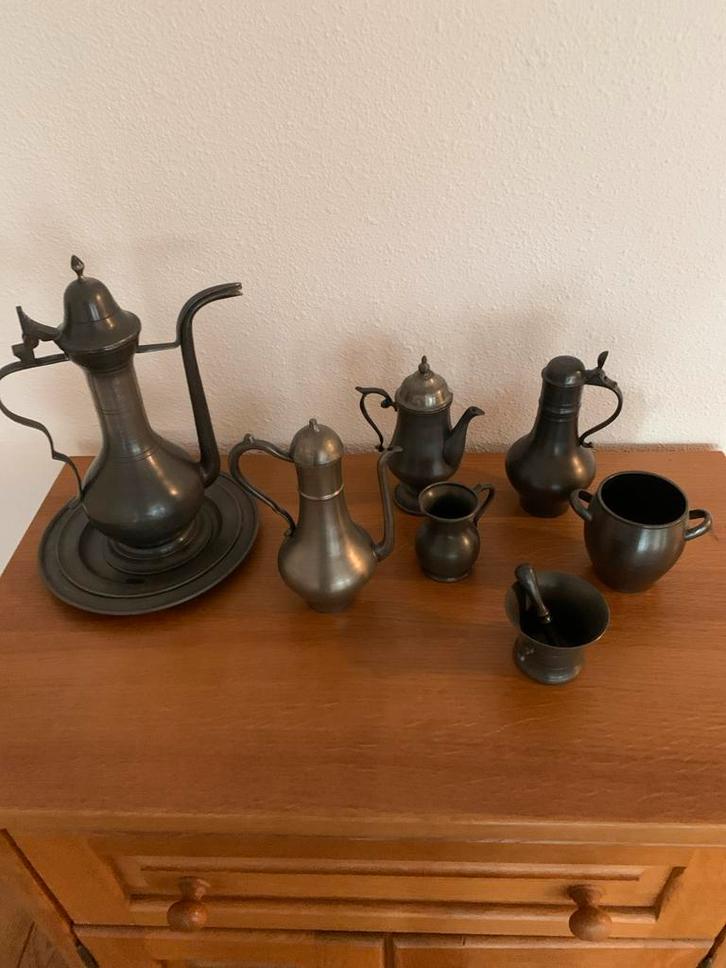 Collectie Tinnen Kannetjes en Potjes, Antiek en Kunst, Antiek | Tin, Ophalen of Verzenden