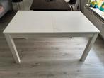 Witte Eettafel - Uitschuifbaar, Huis en Inrichting, Tafels | Eettafels, Ophalen, Overige materialen, Gebruikt, 100 tot 150 cm