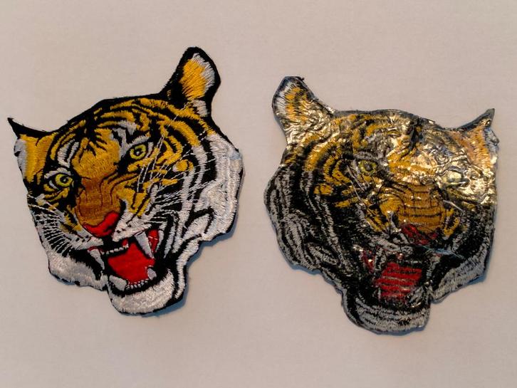 Tijger tijgerkop tijgerhoofd vintage logo patch embleem, Hobby en Vrije tijd, Naaien en Fournituren, Nieuw, Ophalen of Verzenden