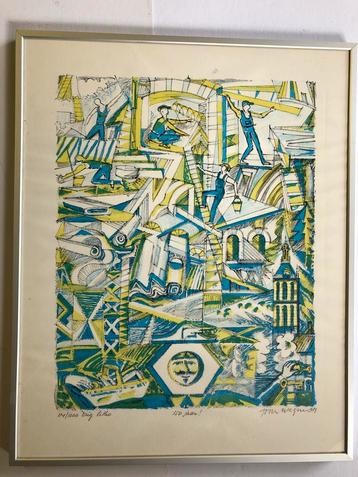 Steendruk litho door Toon Wegner beschikbaar voor biedingen