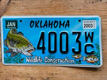 Amerikaanse kentekenplaat/nummerplaat Oklahoma USA 