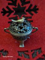 Antiek wierookvat met vogel, Antiek en Kunst, Ophalen of Verzenden, Brons