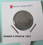Spanje, munten van 5 peseta, div. jaren, oude en jongere, Postzegels en Munten, Munten | Europa | Niet-Euromunten, Ophalen, Losse munt