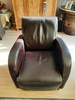 Gratis leren stoel, Huis en Inrichting, Fauteuils, Ophalen, Zo goed als nieuw, 75 tot 100 cm, 50 tot 75 cm